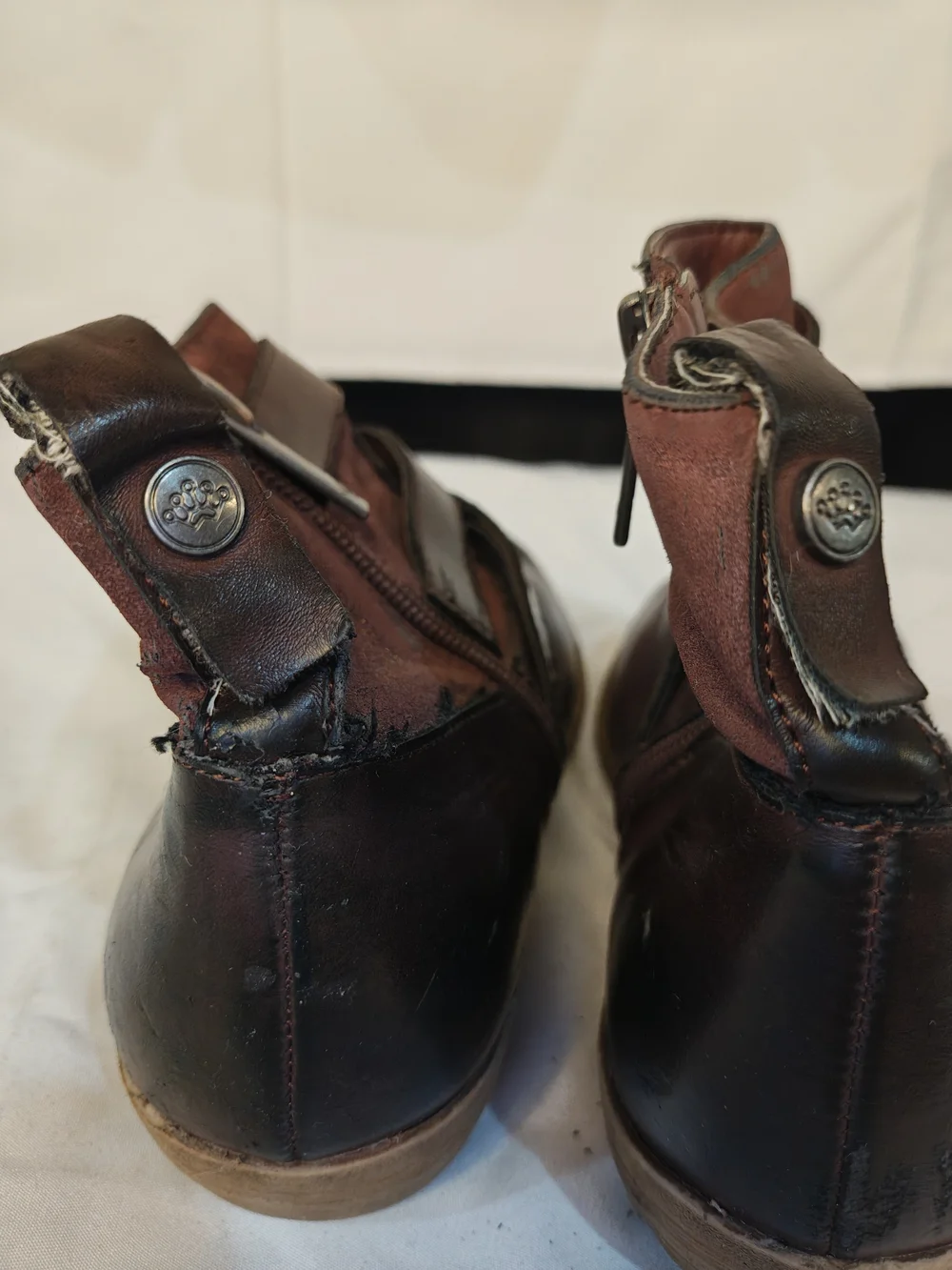 Nina Brown Leather Buckle Ankle Boots - Classic Western Style